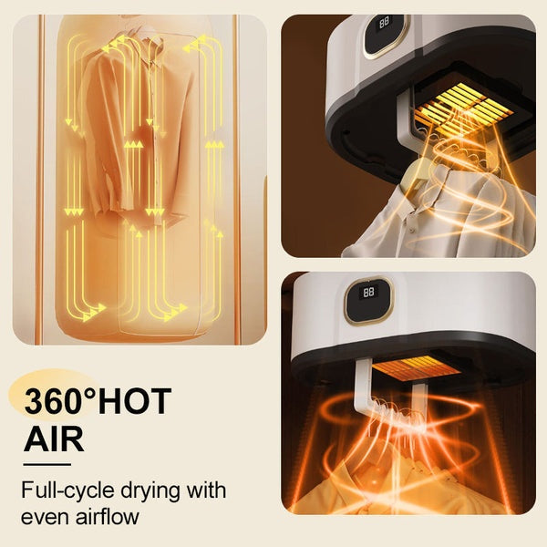 Portable, foldable mini dryer