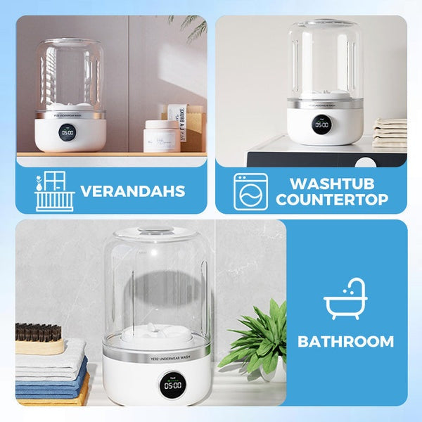 Portable, rechargeable mini washing machine