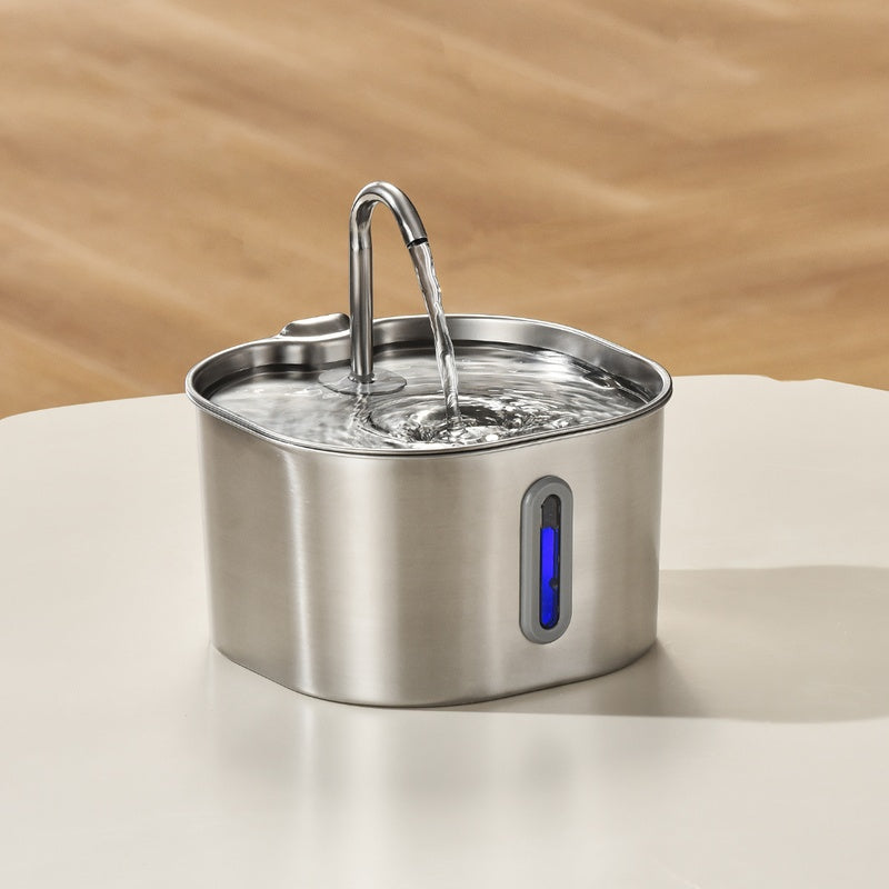 2.2L Stainless Steel Cat Water Fountain with Filter