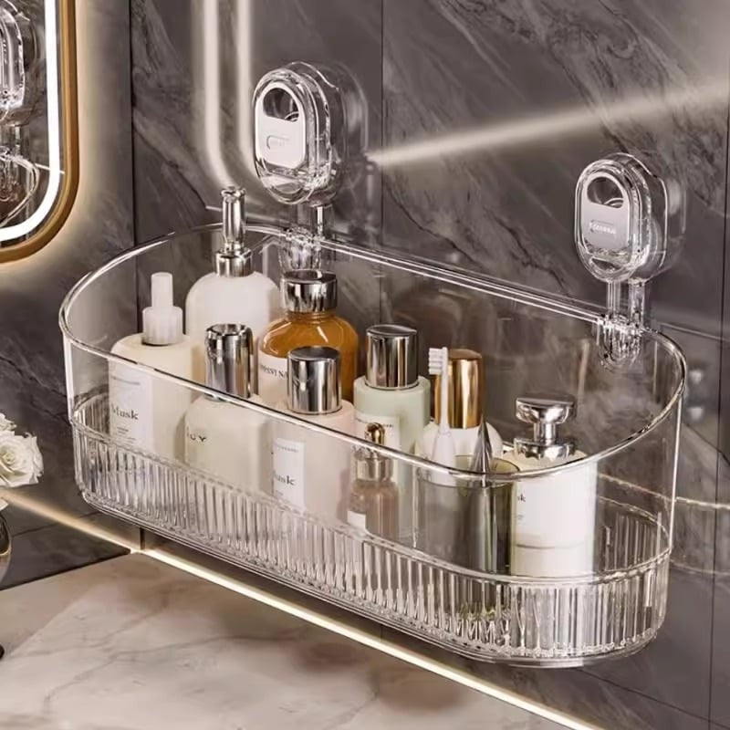 No-Drill Bathroom Suction Storage Box