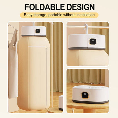 Portable, foldable mini dryer