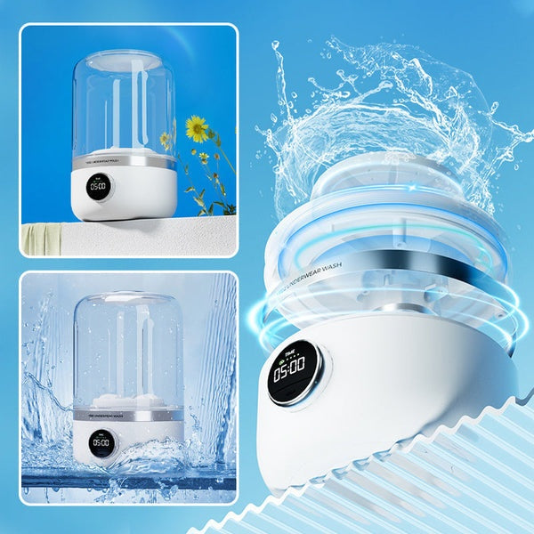 Portable, rechargeable mini washing machine