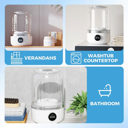 Portable, rechargeable mini washing machine